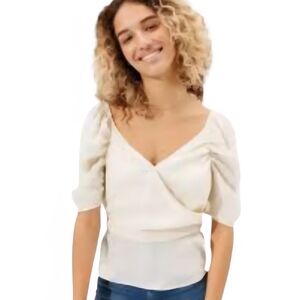 American Eagle Outfitters Cream Blouse